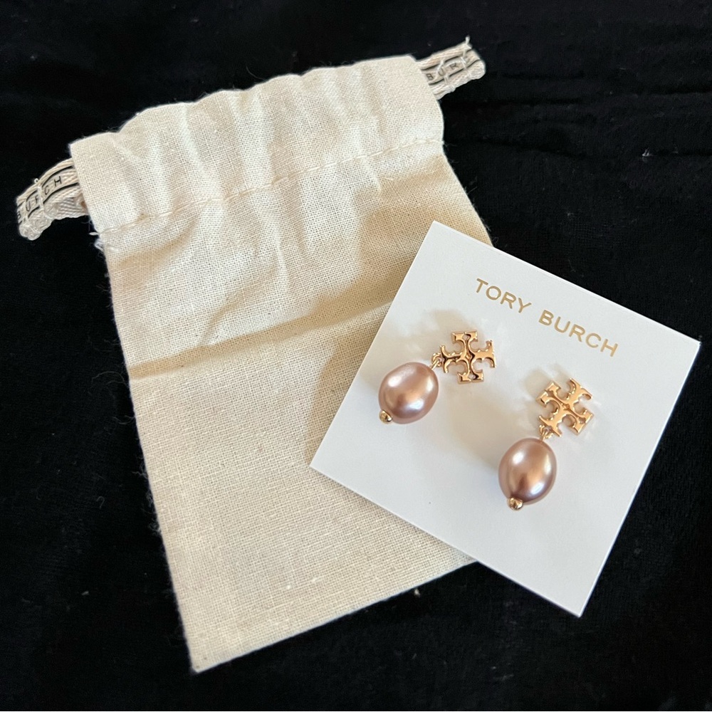 Tory Burch - Kira Pearl Drop Earrings - Rose Gold - NWT